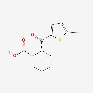 molecular formula C13H16O3S B7992761 cis-2-(5-Methyl-2-thenoyl)cyclohexane-1-carboxylic acid 