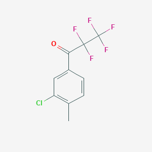 molecular formula C10H6ClF5O B7992793 1-(3-Chloro-4-methylphenyl)-2,2,3,3,3-pentafluoropropan-1-one 