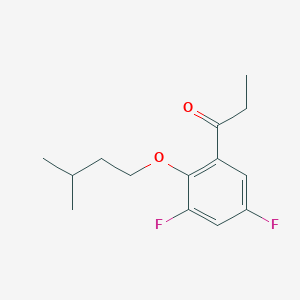 molecular formula C14H18F2O2 B7992816 3',5'-Difluoro-2'-iso-pentoxypropiophenone 
