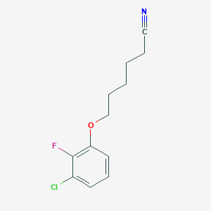molecular formula C12H13ClFNO B7992821 6-(3-Chloro-2-fluoro-phenoxy)hexanenitrile 