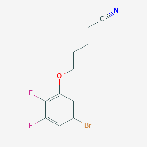 molecular formula C11H10BrF2NO B7992846 5-(3-Bromo-5,6-difluoro-phenoxy)pentanenitrile 