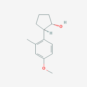 molecular formula C13H18O2 B7992869 (1S,2R)-2-(4-methoxy-2-methylphenyl)cyclopentan-1-ol 