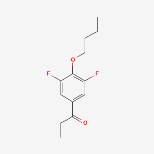 molecular formula C13H16F2O2 B7992881 1-(4-Butoxy-3,5-difluorophenyl)propan-1-one CAS No. 1443355-70-1