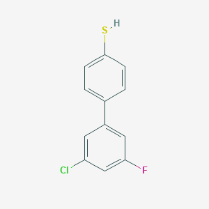 molecular formula C12H8ClFS B7992909 4-(3-Chloro-5-fluorophenyl)thiophenol 