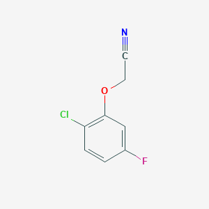 molecular formula C8H5ClFNO B7992915 2-(2-Chloro-5-fluoro-phenoxy)acetonitrile 