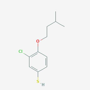 molecular formula C11H15ClOS B7992919 3-Chloro-4-(isopentyloxy)benzenethiol 