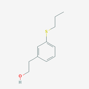 molecular formula C11H16OS B7992946 3-(n-Propylthio)phenethyl alcohol 