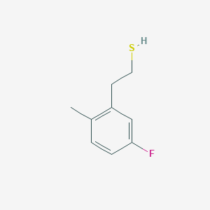 molecular formula C9H11FS B7992951 2-(3-Fluoro-6-methylphenyl)ethanethiol 