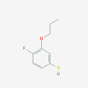 molecular formula C9H11FOS B7992962 4-Fluoro-3-n-propoxythiophenol 
