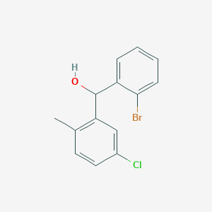 molecular formula C14H12BrClO B7992977 2-Bromo-3'-chloro-6'-methylbenzhydrol 