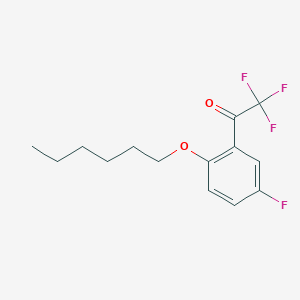 molecular formula C14H16F4O2 B7992991 2'-n-Hexyloxy-2,2,2,5'-tetrafluoroacetophenone 