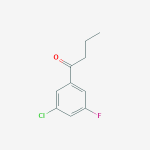 molecular formula C10H10ClFO B7993011 3'-Chloro-5'-fluorobutyrophenone 