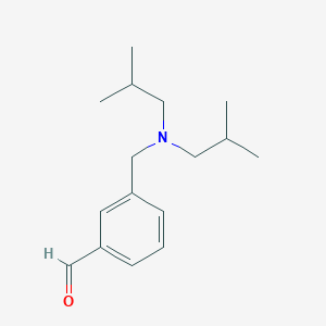 molecular formula C16H25NO B7993075 3-((Diisobutylamino)methyl)benzaldehyde 