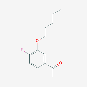 molecular formula C13H17FO2 B7993096 4'-Fluoro-3'-n-pentoxyacetophenone 