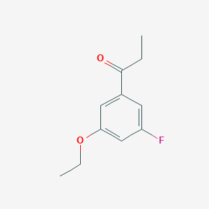 molecular formula C11H13FO2 B7993105 1-(3-Ethoxy-5-fluorophenyl)propan-1-one 