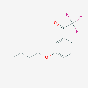 molecular formula C13H15F3O2 B7993118 1-(3-Butoxy-4-methylphenyl)-2,2,2-trifluoroethanone 