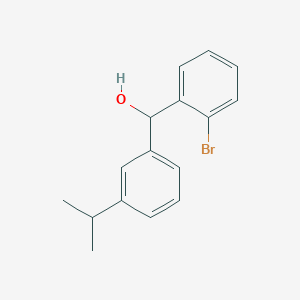 molecular formula C16H17BrO B7993135 (2-Bromophenyl)(3-isopropylphenyl)methanol 