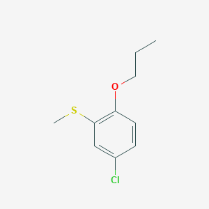 molecular formula C10H13ClOS B7993138 (5-Chloro-2-propoxyphenyl)(methyl)sulfane 