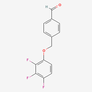 molecular formula C14H9F3O2 B7993141 4-((2,3,4-Trifluorophenoxy)methyl)benzaldehyde CAS No. 1443353-74-9
