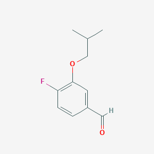 molecular formula C11H13FO2 B7993169 4-Fluoro-3-isobutoxybenzaldehyde 