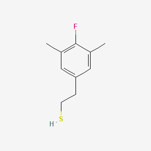 molecular formula C10H13FS B7993170 2-(4-Fluoro-3,5-dimethylphenyl)ethanethiol 