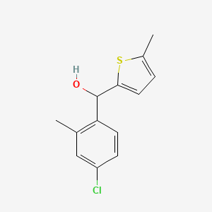 molecular formula C13H13ClOS B7993183 4-Chloro-2-methylphenyl-(5-methyl-2-thienyl)methanol 