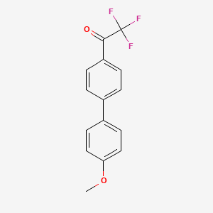 molecular formula C15H11F3O2 B7993220 4'-(4-Methoxyphenyl)-2,2,2-trifluoroacetophenone 