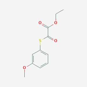 molecular formula C11H12O4S B7993222 Ethyl 2-(3-methoxyphenyl)sulfanyl-2-oxo-acetate 