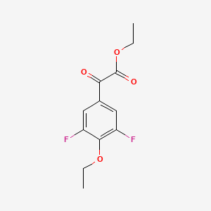 molecular formula C12H12F2O4 B7993236 Ethyl 3,5-difluoro-4-ethoxybenzoylformate 