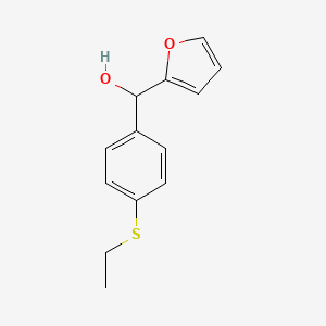 molecular formula C13H14O2S B7993238 4-Ethylthiophenyl-(2-furyl)methanol 