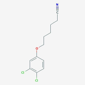 molecular formula C12H13Cl2NO B7993245 6-(3,4-Dichloro-phenoxy)hexanenitrile 