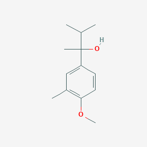 molecular formula C13H20O2 B7993249 2-(4-Methoxy-3-methylphenyl)-3-methyl-butan-2-ol 