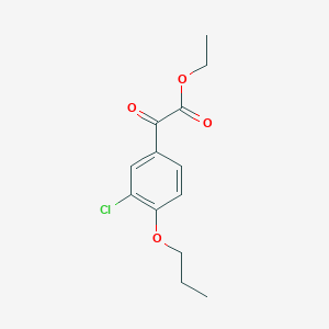 molecular formula C13H15ClO4 B7993272 Ethyl 3-chloro-4-n-propoxybenzoylformate 