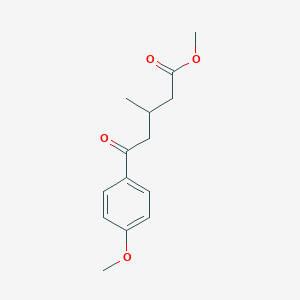 molecular formula C14H18O4 B7993275 Methyl 5-(4-methoxyphenyl)-3-methyl-5-oxovalerate 