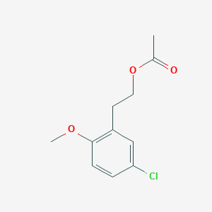 molecular formula C11H13ClO3 B7993311 3-Chloro-6-methoxyphenethyl acetate 