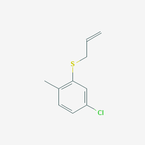 molecular formula C10H11ClS B7993327 1-Allylsulfanyl-3-chloro-6-methylbenzene 