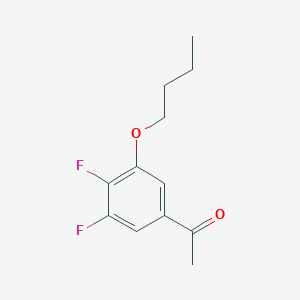 molecular formula C12H14F2O2 B7993339 3'-n-Butoxy-4',5'-difluoroacetophenone CAS No. 1443343-89-2