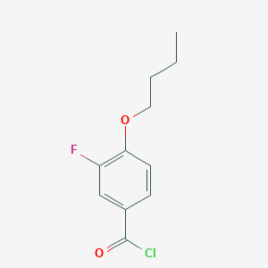 molecular formula C11H12ClFO2 B7993390 4-n-Butoxy-3-fluorobenzoyl chloride 