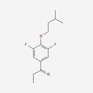 molecular formula C14H18F2O2 B7993392 3',5'-Difluoro-4'-iso-pentoxypropiophenone CAS No. 1443348-19-3