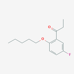 molecular formula C14H19FO2 B7993400 1-(5-Fluoro-2-(pentyloxy)phenyl)propan-1-one CAS No. 1443325-29-8