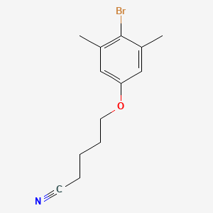 molecular formula C13H16BrNO B7993420 5-(4-Bromo-3,5-dimethyl-phenoxy)pentanenitrile 