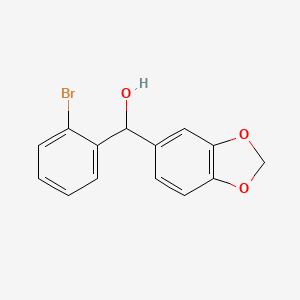 molecular formula C14H11BrO3 B7993429 Benzo[d][1,3]dioxol-5-yl(2-bromophenyl)methanol 