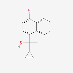 molecular formula C15H15FO B7993467 1-(4-Fluoro-1-naphthyl)-1-cyclopropyl ethanol 