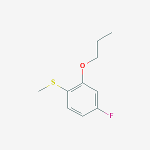 molecular formula C10H13FOS B7993494 (4-Fluoro-2-propoxyphenyl)(methyl)sulfane CAS No. 1443305-66-5