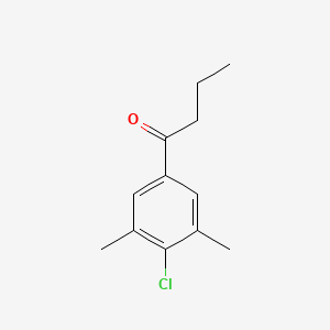 molecular formula C12H15ClO B7993561 4'-Chloro-3',5'-dimethylbutyrophenone 