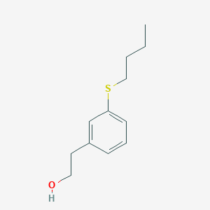 molecular formula C12H18OS B7993569 3-(n-Butylthio)phenethyl alcohol 