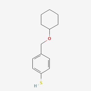 molecular formula C13H18OS B7993571 4-[(Cyclohexyloxy)methyl]thiophenol 