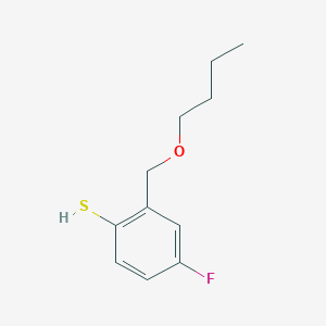 molecular formula C11H15FOS B7993585 2-[(n-Butyloxy)methyl]-4-fluorothiophenol CAS No. 1379348-34-1