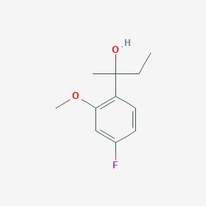 molecular formula C11H15FO2 B7993599 2-(4-Fluoro-2-methoxyphenyl)-2-butanol 