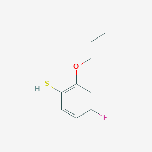 molecular formula C9H11FOS B7993605 4-Fluoro-2-propoxybenzenethiol 